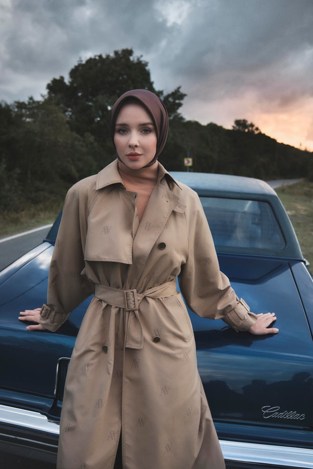 Armine Logo Baskılı Metal Düğme Detaylı Kap 23K7120 Camel
