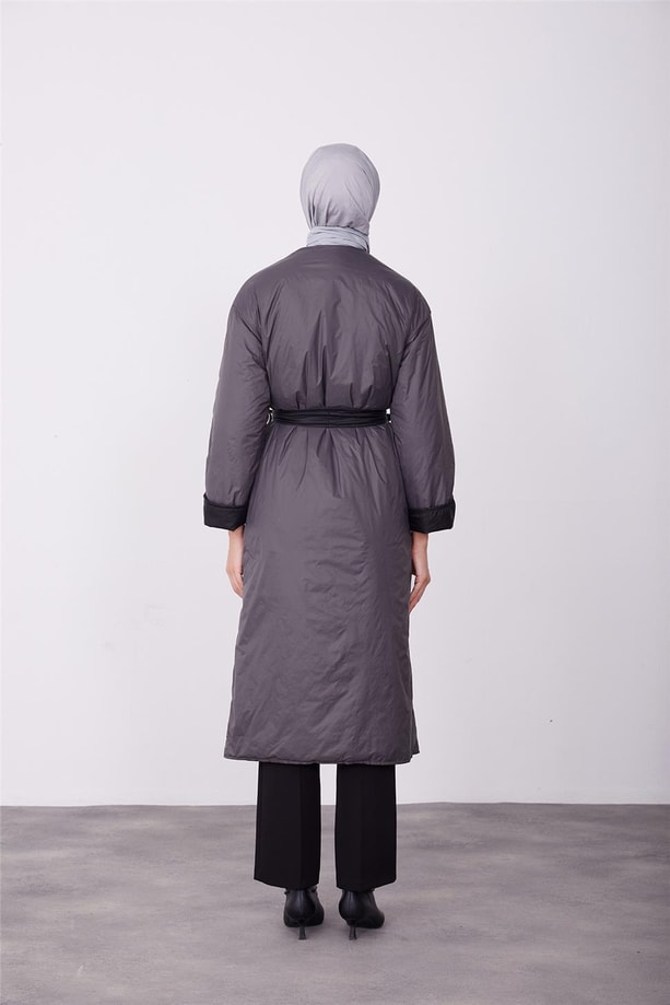 Armine çift tarflı giyilebilen 2 renkli kap 23K7207 Siyah