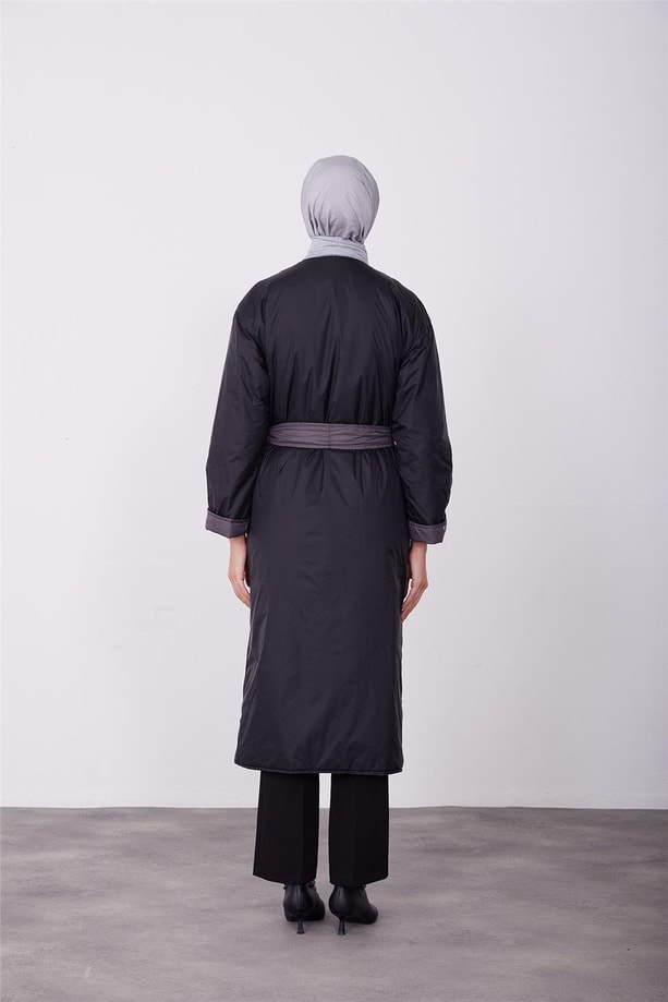 Armine çift tarflı giyilebilen 2 renkli kap 23K7207 Siyah