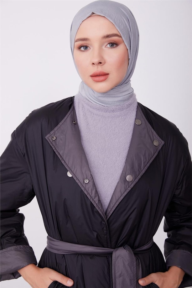 Armine çift tarflı giyilebilen 2 renkli kap 23K7207 Siyah