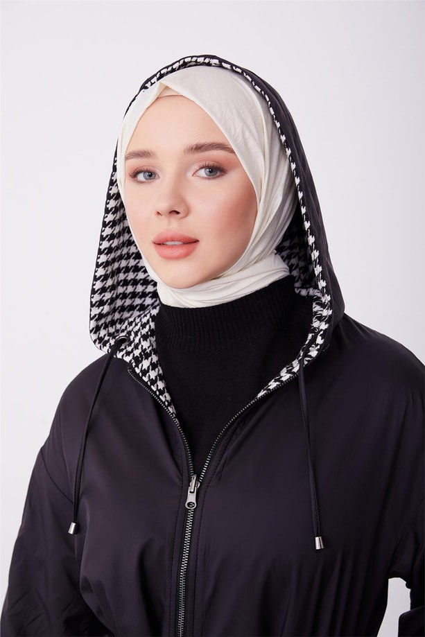 Armine Çift Taraflı Giyilebilen Kaban 23K7809 Siyah