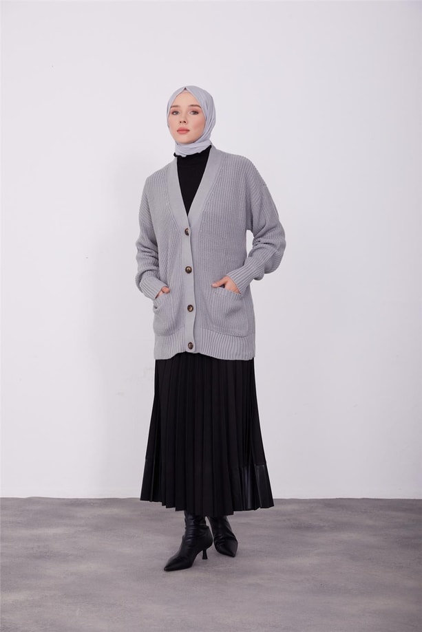 Armine Hırka 23KD8315 Gri