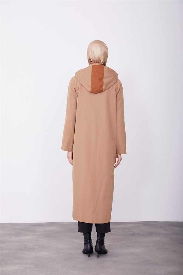 Armine Çıtçıtlı Pardesü 23K8512 Camel