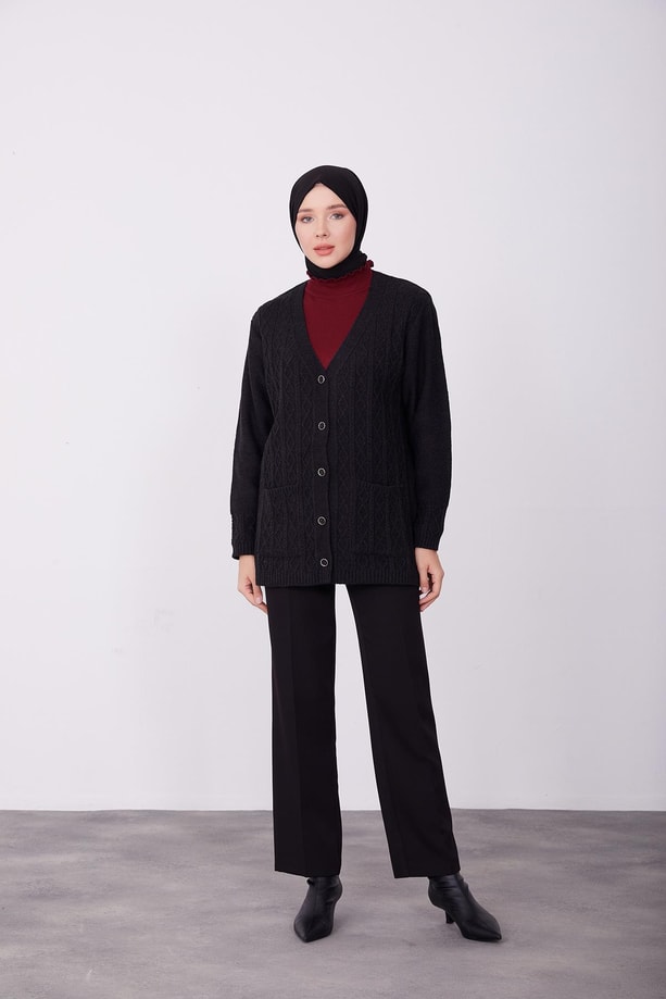 Armine Hırka 23KD9008 Siyah