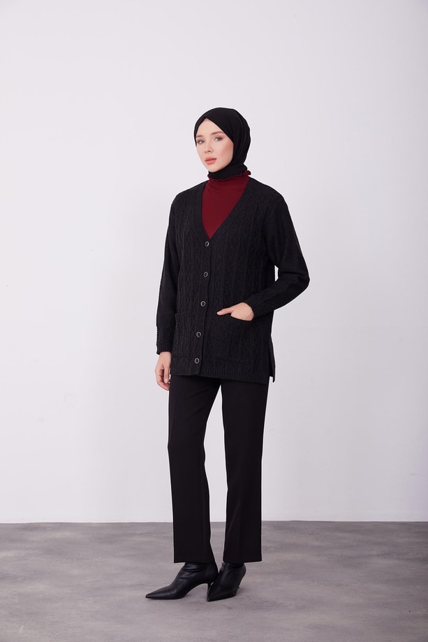 Armine Hırka 23KD9008 Siyah