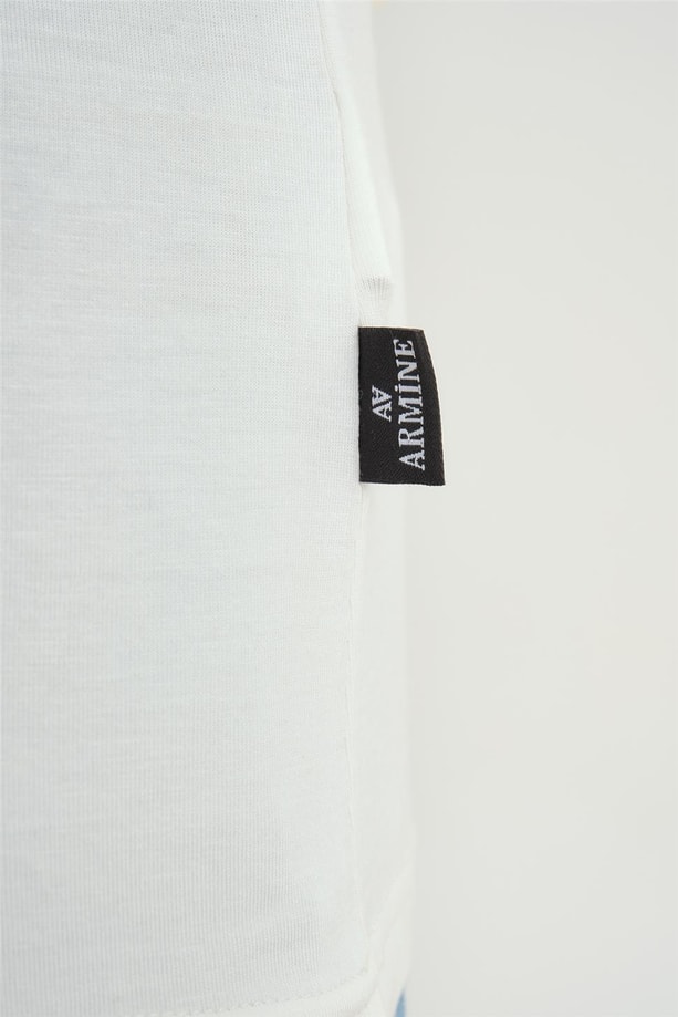 Armine Uzun Kol Balıkçı Yaka Badi 23KD9039 Ekru