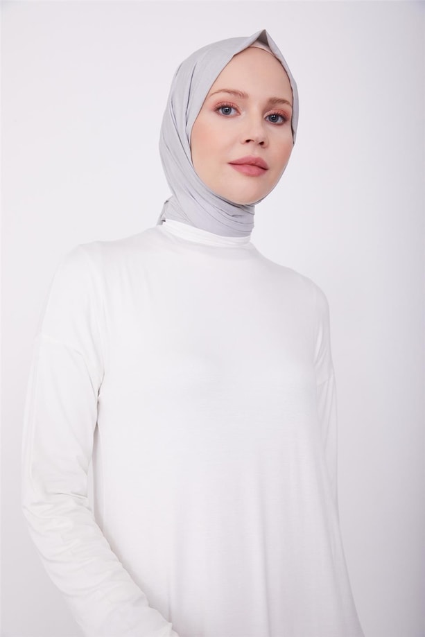 Armine Uzun Kol İçlik Elbise 23KD9042 Ekru