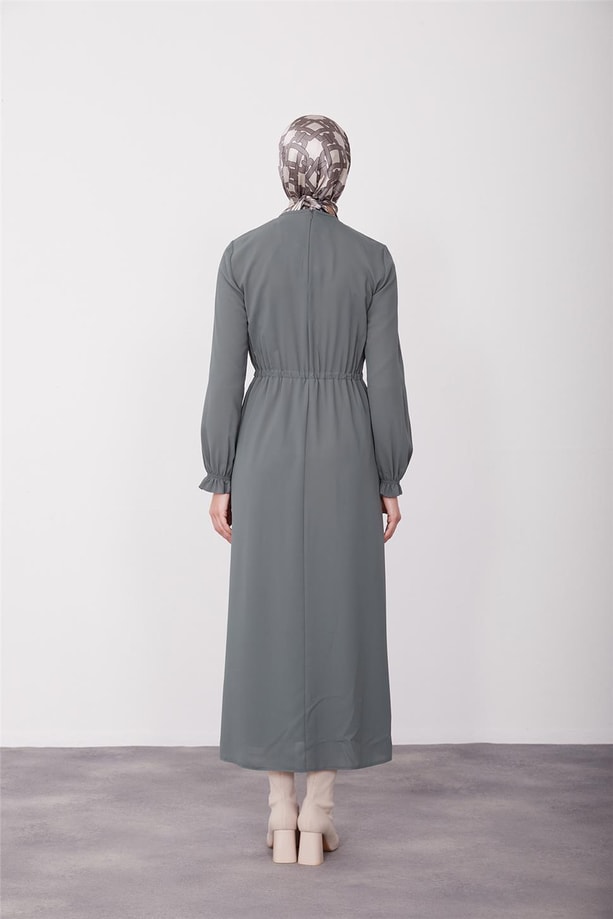 Armine Anvelop Elbise 23K9230 Puslu Yeşil