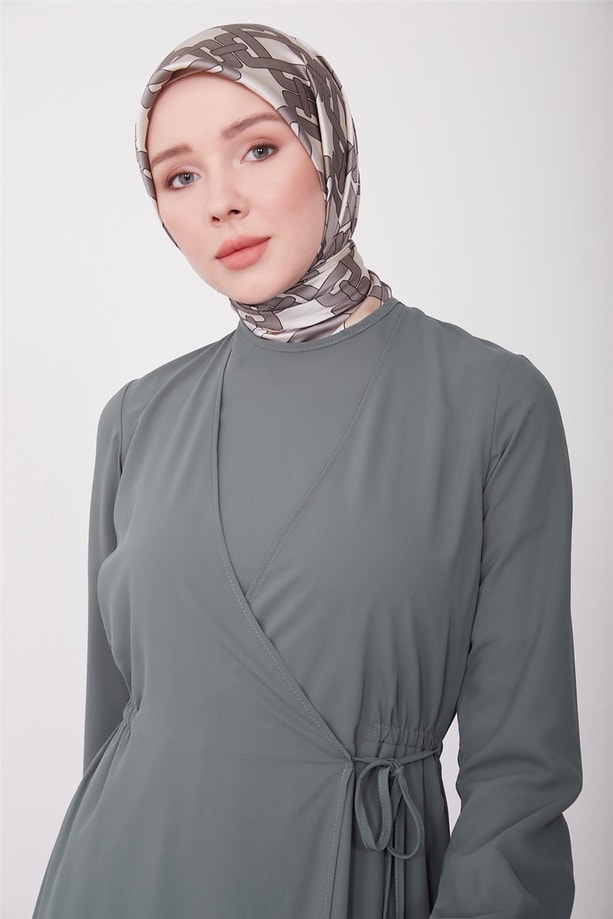 Armine Anvelop Elbise 23K9230 Puslu Yeşil