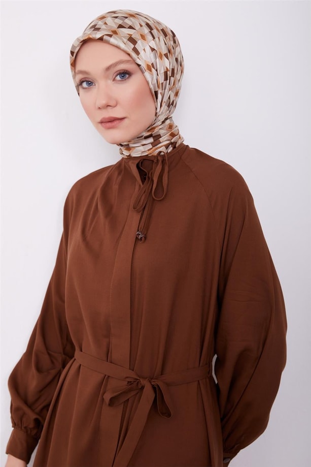 Armine Elbise 23K9655 Kahverengi