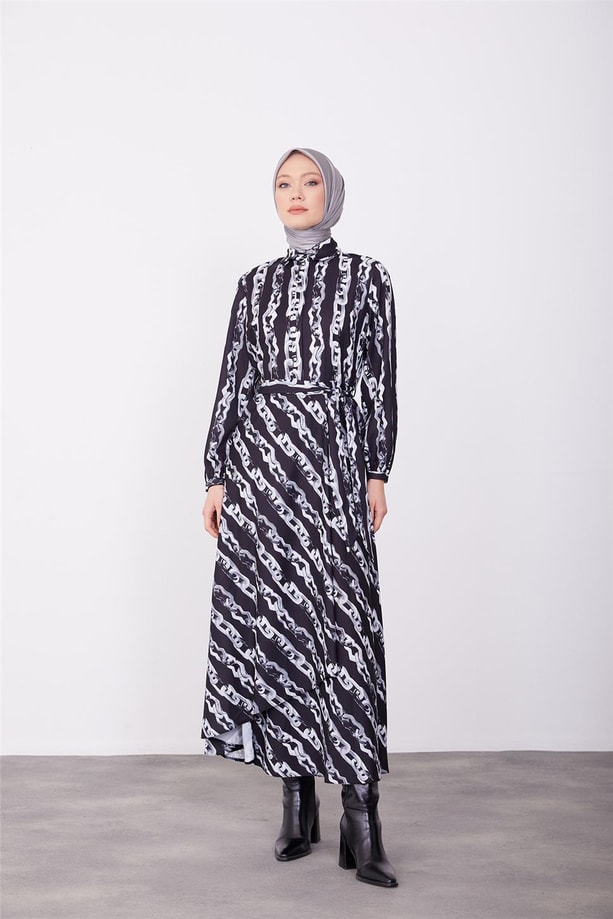 Armine Empirme Elbise 23K9708 Siyah