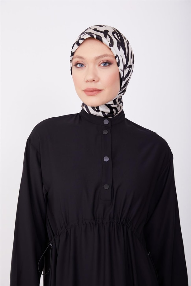 Armine Önü Tünelli Elbise 23K9717 Siyah