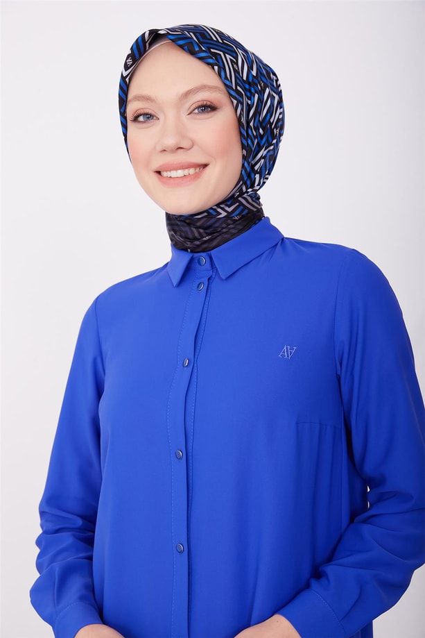 Armine Uzun Kollu Armine Logolu Tunik 23KH411 Morcivert