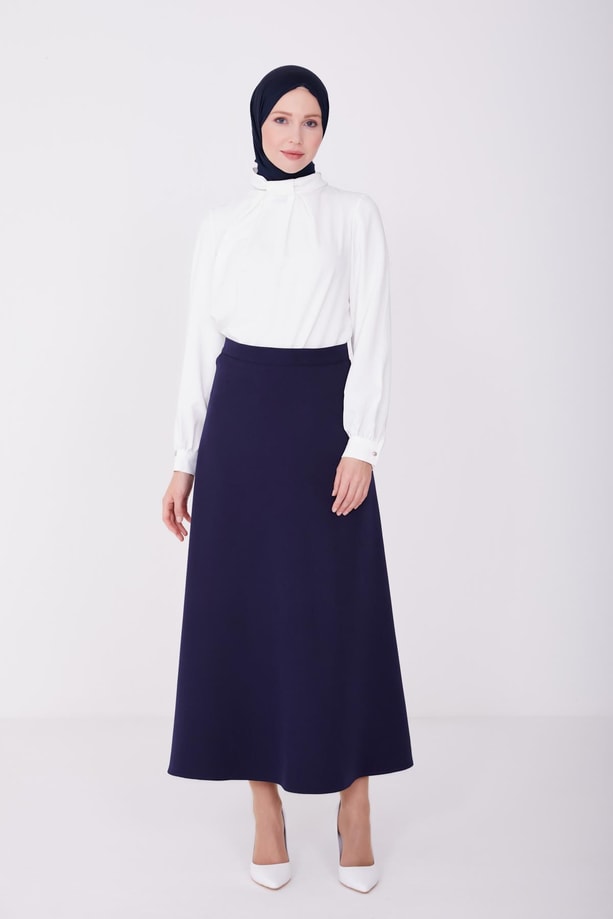 Armine Kloş Etek 23Y0002 Lacivert