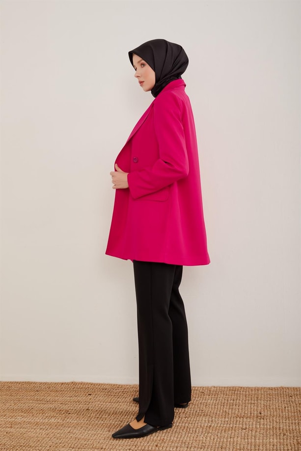 Armine Blazer Ceket 23Y0005 Fuşya