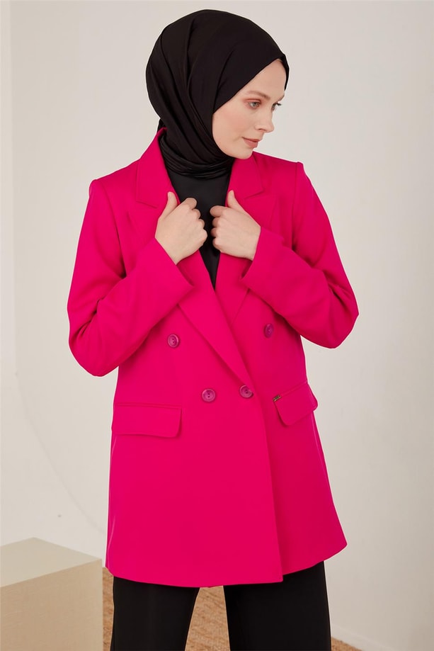 Armine Blazer Ceket 23Y0005 Fuşya