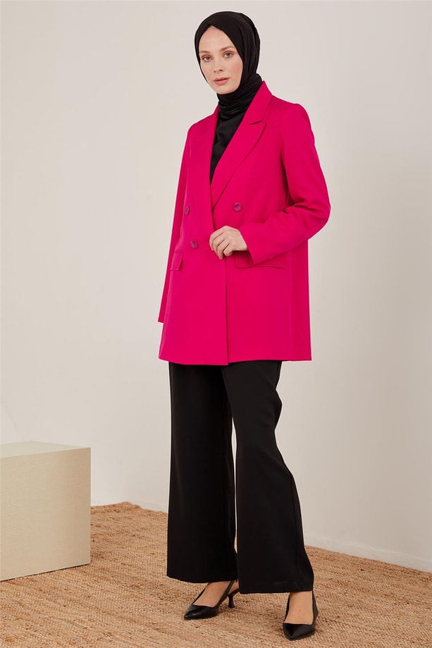 Armine Blazer Ceket 23Y0005 Fuşya
