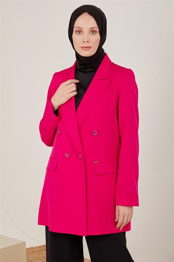 Armine Blazer Ceket 23Y0005 Fuşya