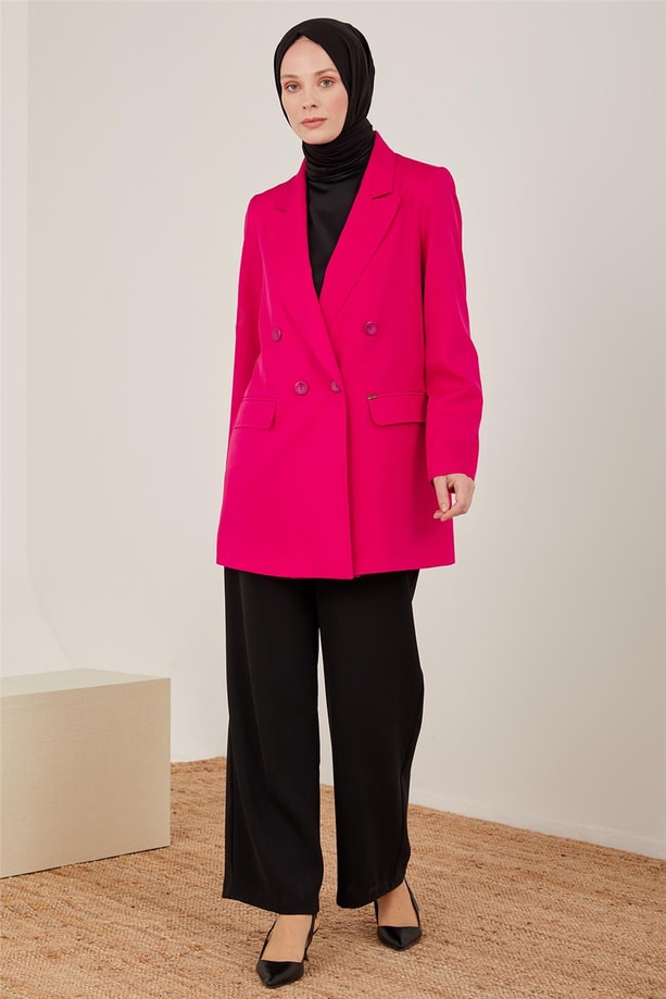 Armine Blazer Ceket 23Y0005 Fuşya