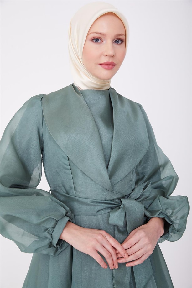  Armine Abiye Elbise 23YD1901 Haki