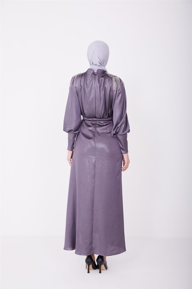  Armine Abiye Elbise 23YD1905 Gri