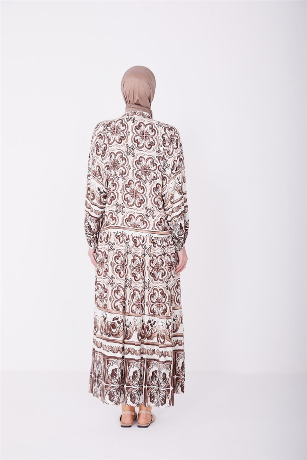 Armine Elbise 23YD2324 Kahverengi