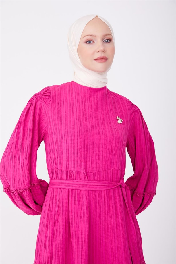 Armine Elbise 23YD2404 Fuşya
