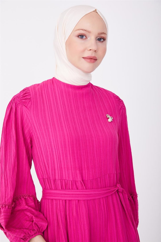 Armine Elbise 23YD2404 Fuşya