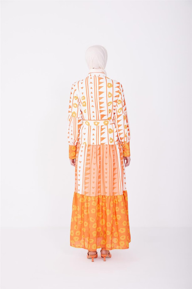 Armine Elbise 23YD2407 Oranj