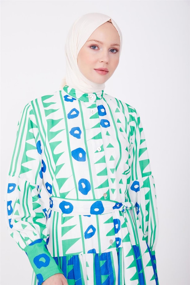 Armine Elbise 23YD2407 Yeşil