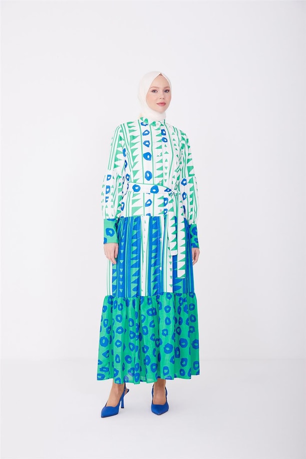 Armine Elbise 23YD2407 Yeşil