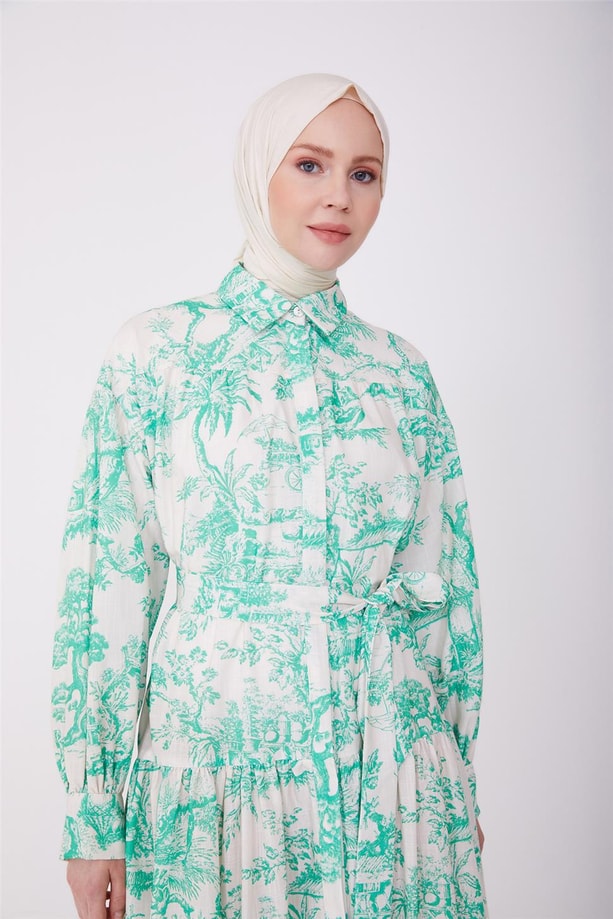 Armine Elbise 23YD2408 Yeşil