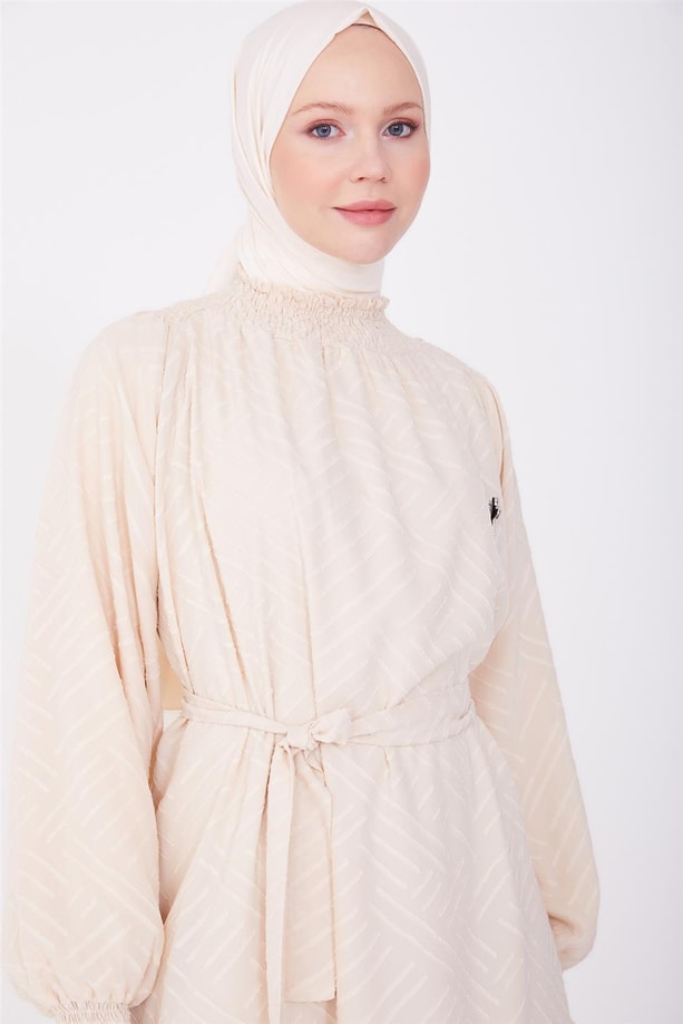 Armine Elbise 23YD2411 Bej