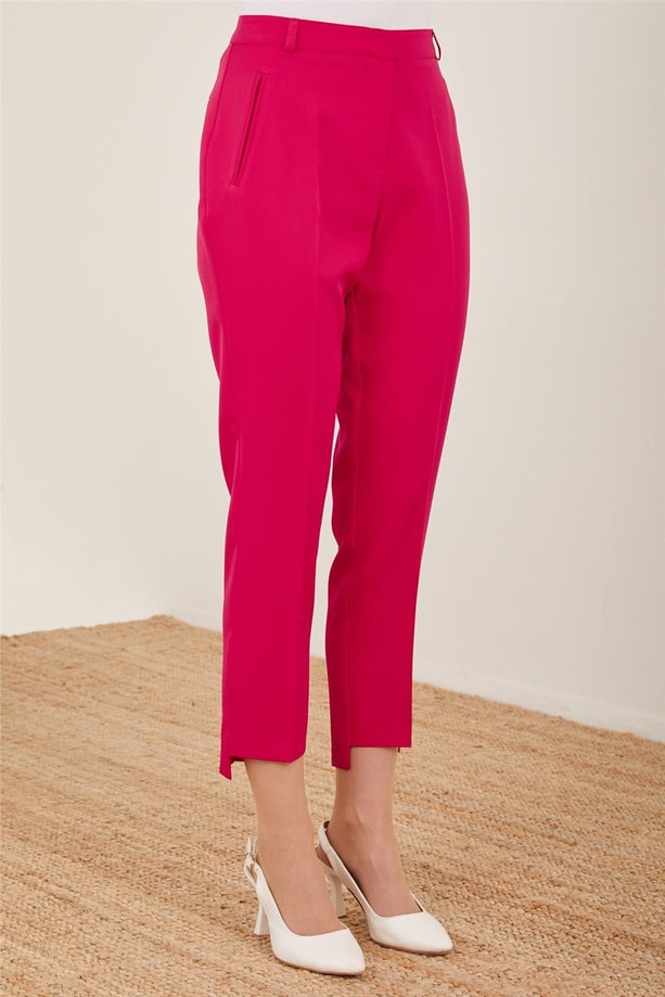 Armine Çift Filetolu Pantolon 23Y2435 Fuşya
