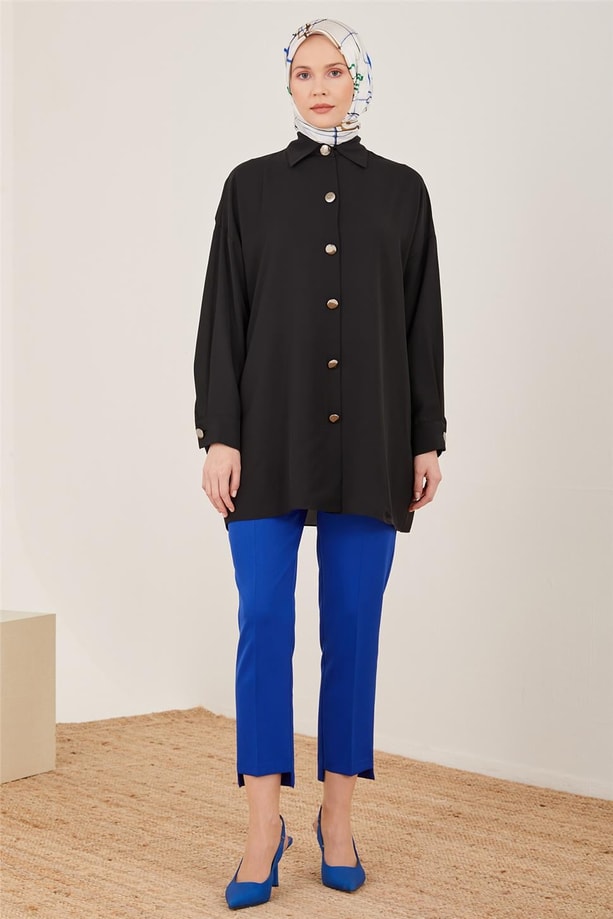 Armine Çift Filetolu Pantolon 23Y2435 Saks