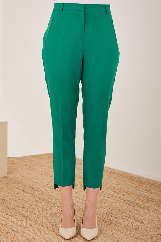 Armine Çift Filetolu Pantolon 23Y2435 Yeşil