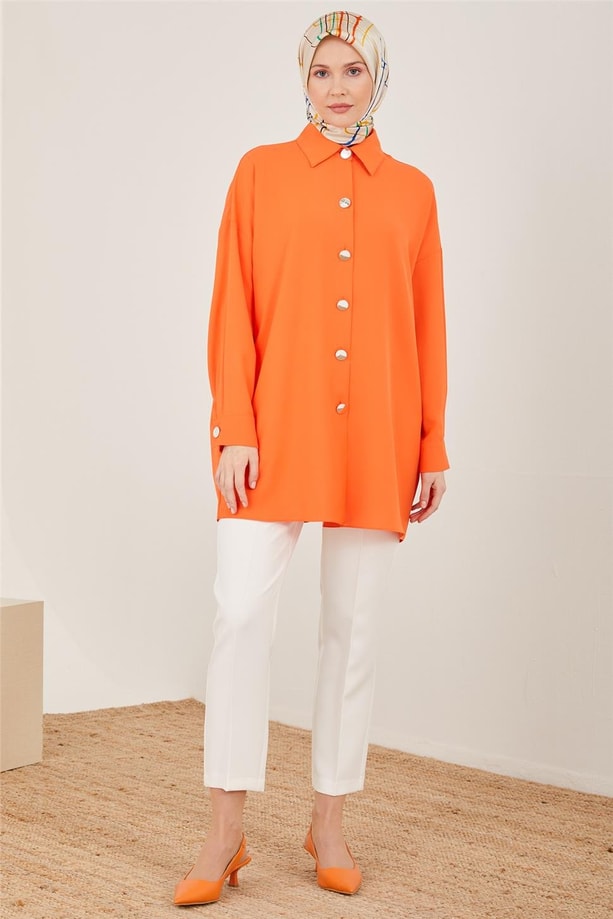 Armine Arkası Simli Lastikli Pantolon 23Y2437 Ekru