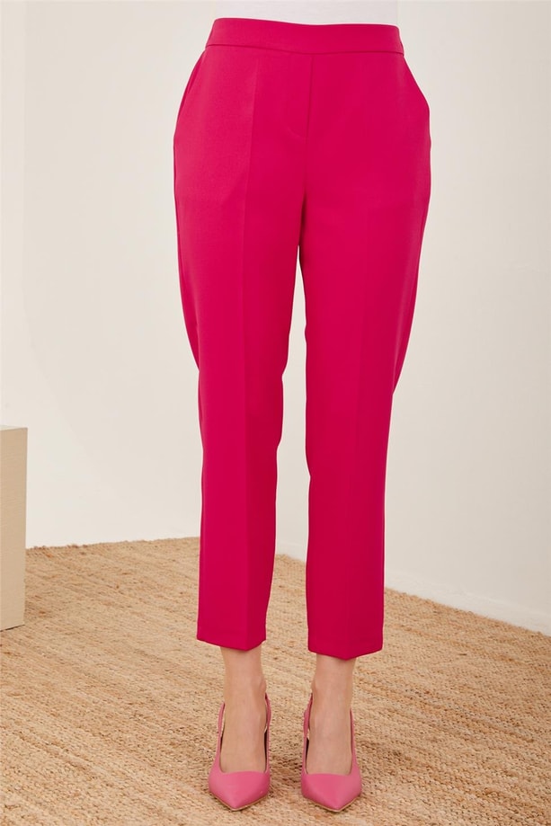 Armine Arkası Simli Lastikli Pantolon 23Y2437 Fuşya