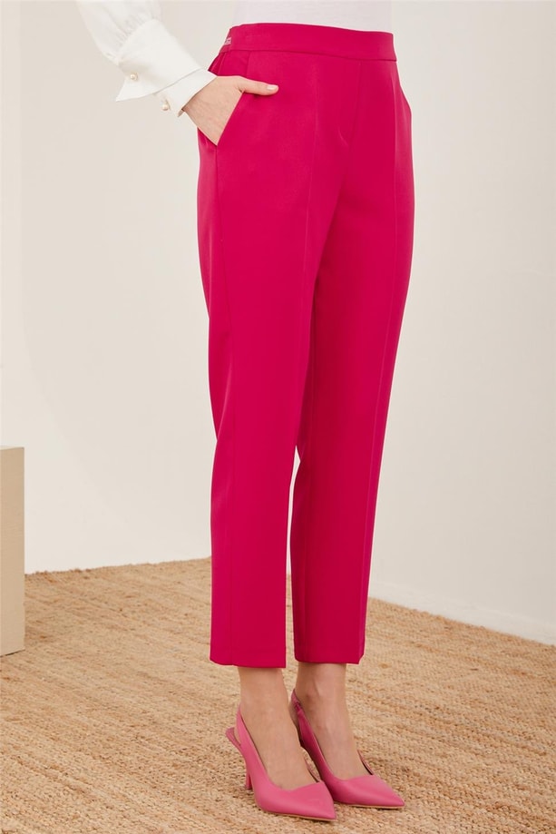 Armine Arkası Simli Lastikli Pantolon 23Y2437 Fuşya