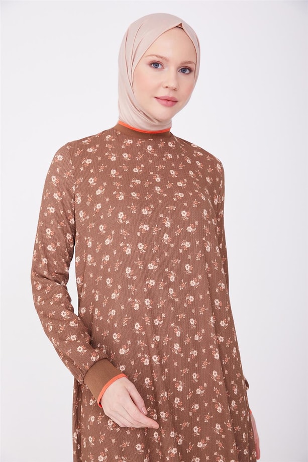Armine Elbise 23YD2517 Kahverengi