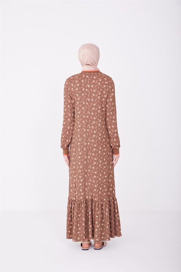 Armine Elbise 23YD2517 Kahverengi