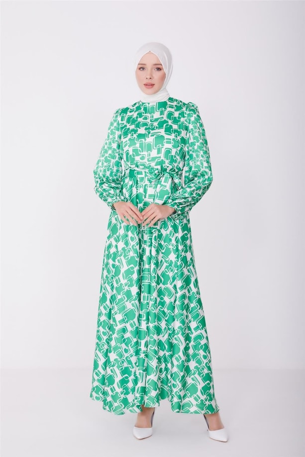 Armine Elbise 23Yd2522 Yeşil