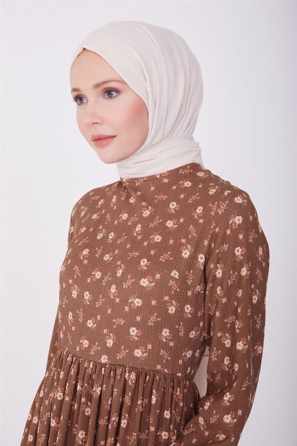 Armine Elbise 23YD2559 Kahverengi