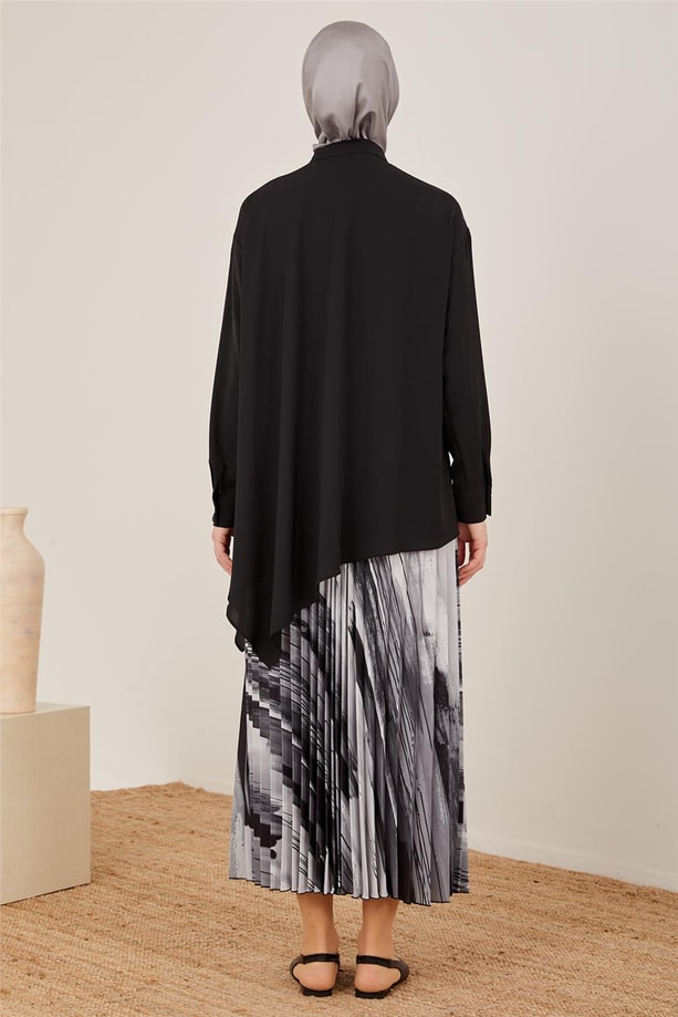 Armine Asimetrik Gömlek 23Y3300 Siyah