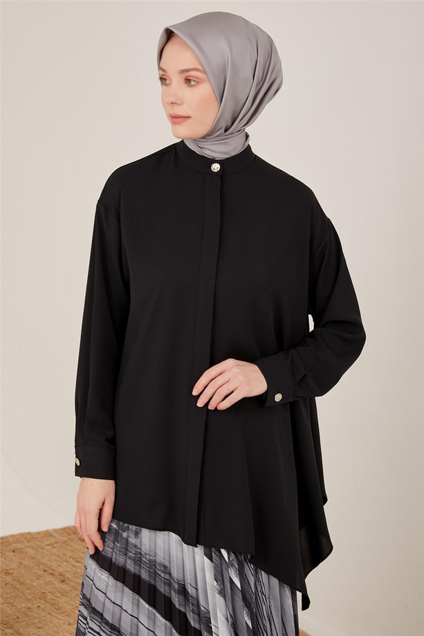 Armine Asimetrik Gömlek 23Y3300 Siyah