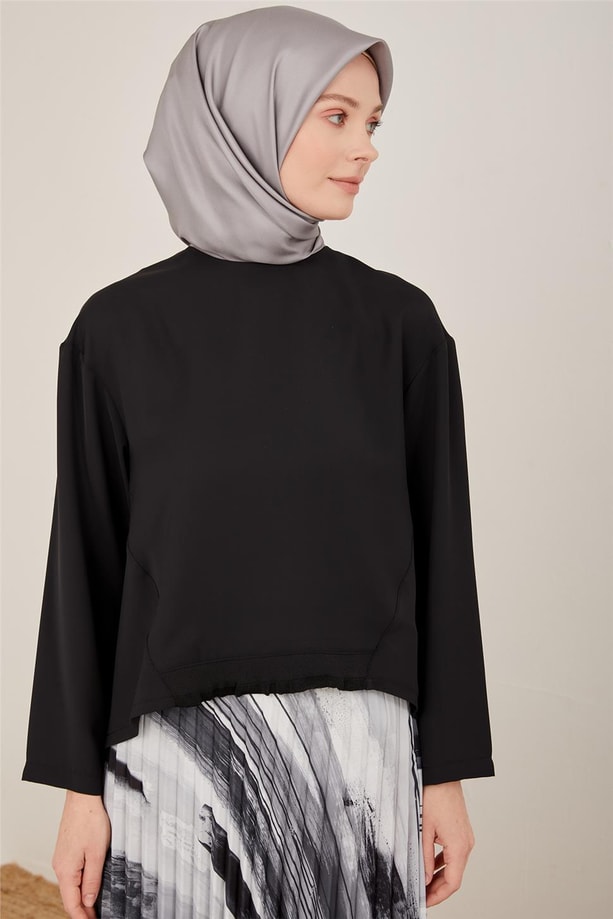 Armine Önü Ribana Detaylı Bluz 23Y3306 Siyah