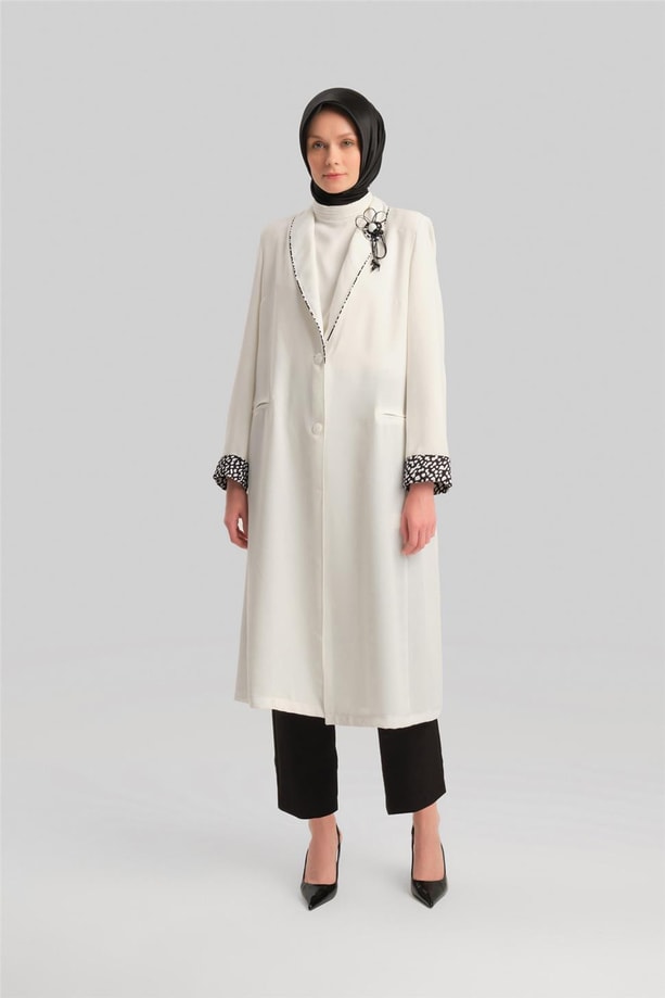 Armine Ceket 23YD3323 Beyaz