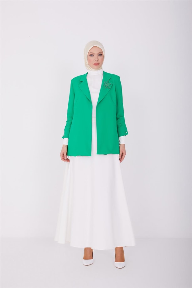 Armine Ceket 23Yd3325 Benetton Yeşili