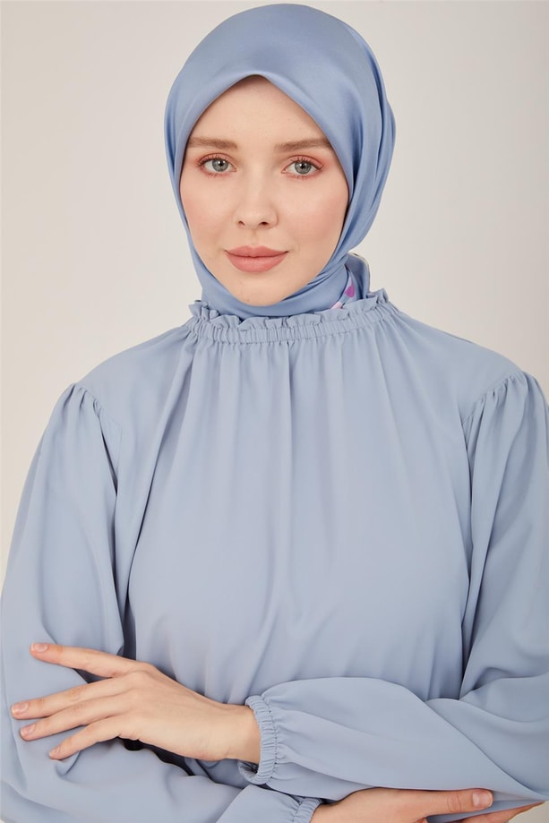 Armine Beli Ayarlanabilir Bluz 23Y3331 Gri Mavi