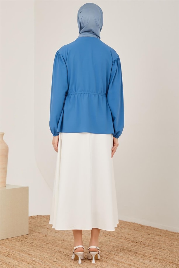 Armine Beli Ayarlanabilir Bluz 23Y3331 Marine